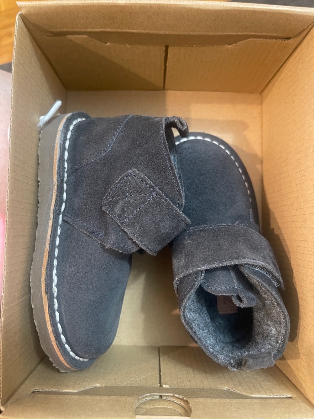 Zara Kids Dark Gray Suede Boots